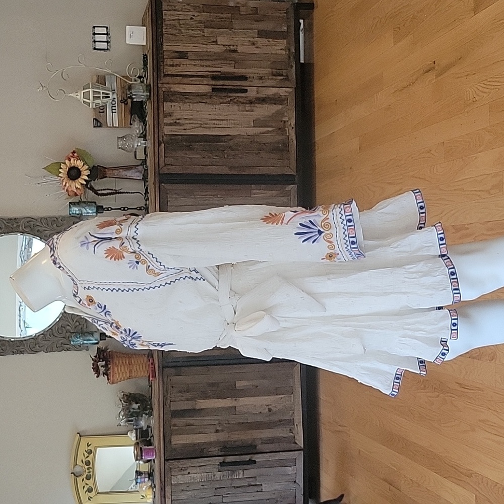 Anthropologie V- Neck Embroidered Dress - Picture 5 of 16